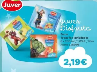 Oferta de Juver - Zumo por 2,19€ en Dialprix