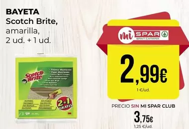 Oferta de Scotch-Brite - Bayeta por 2,99€ en SPAR Gran Canaria