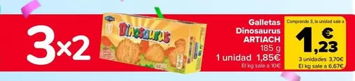 Oferta de Artiach - Galletas Dinosaurus  en Carrefour