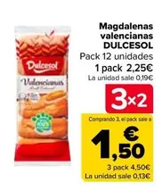 Oferta de Dulcesol - Magdalenas Valencianas en Carrefour