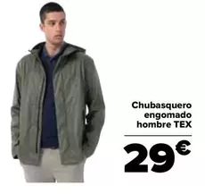 Oferta de TEX - Chubasquero Engomado Hombre en Carrefour