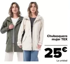 Oferta de TEX - Chubasquero Mujer en Carrefour