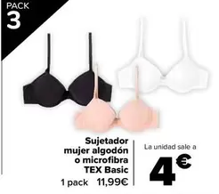 Oferta de Tex Basic - Sujetador Mujer Algodón O Microfibra en Carrefour