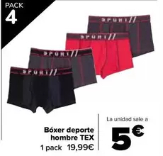 Oferta de TEX - Bóxer Deporte Hombre en Carrefour