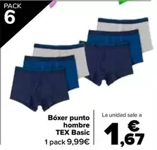 Oferta de Tex Basic - Bóxer Punto Hombre en Carrefour