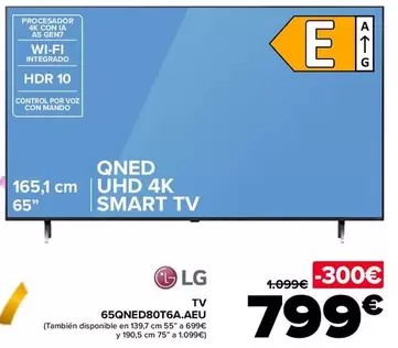 Oferta de LG - Tv 65QNED80T6A.AEU en Carrefour