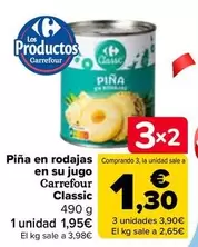 Oferta de Carrefour Classic - Pina En Rodajas En Su Jugo en Carrefour