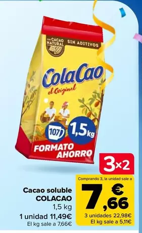 Oferta de Cola Cao - Cacao Soluble en Carrefour