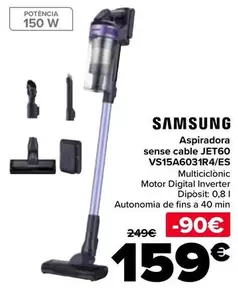 Oferta de Samsung - Aspirador Sin Cable JET60 VS15A6031R4/ES en Carrefour