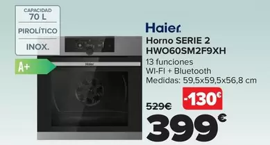 Oferta de Haier - Horno Serie 2 HWO60SM2F9XH por 399€ en Carrefour