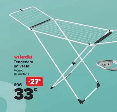 Oferta de Vileda - Tendedero Universal por 33€ en Carrefour