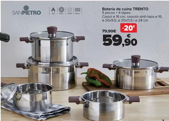 Oferta de San Pietro - Bateria De Cocina por 59,9€ en Carrefour