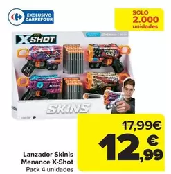 Oferta de  X-Shot - Lanzador Skinis  Menance por 12,99€ en Carrefour