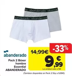 Oferta de Abanderado - Pack 2 Boxer Hombre Essential   por 9,99€ en Carrefour