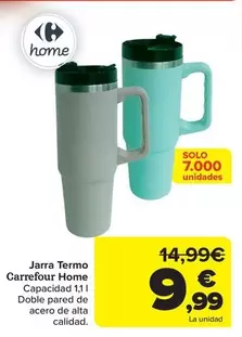 Oferta de Carrefour Home - Jarra Termo  por 9,99€ en Carrefour