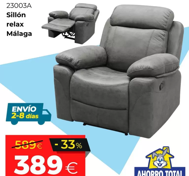 Oferta de Relax - Sillón  Málaga por 389€ en Ahorro Total