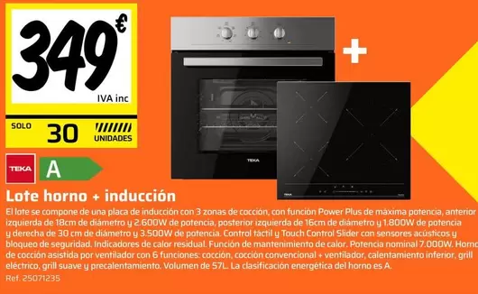 Oferta de Plus - Lote Horno + Inducción por 349€ en Obramat