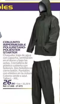 Oferta de Poliester - Conjunto Impermeable Poliuretano Starter por 26,8€ en Coferdroza