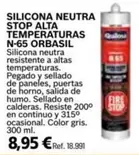 Oferta de Orbasil - Silicona Neutra Stop Alta Temperaturas N-65 por 8,95€ en Coferdroza