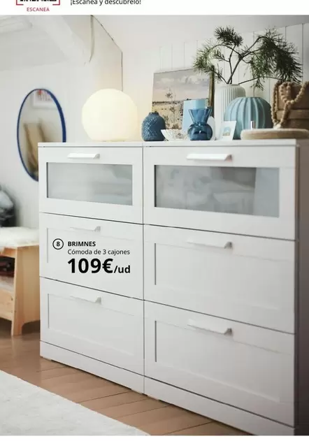 Oferta de Comoda De 2 Cajones por 109€ en IKEA