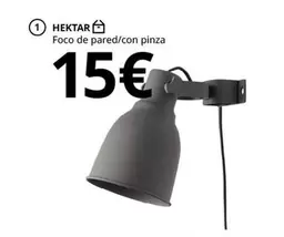 Oferta de Hektar - Foco De Pared/con Pinza por 15€ en IKEA