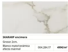 Oferta de Blanco - Skararp - Encimera por 499€ en IKEA