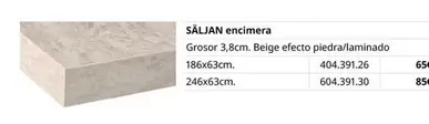 Oferta de Saljan - Encimera por 655€ en IKEA