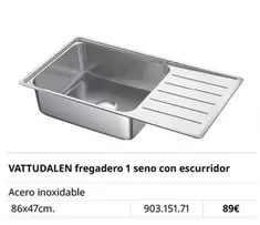 Oferta de Fregadero por 89€ en IKEA