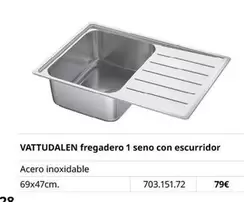 Oferta de Fregadero por 79€ en IKEA