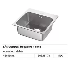 Oferta de Langudden Fregadero 1 Seno por 59€ en IKEA