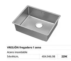 Oferta de Fregadero 1 seno por 229€ en IKEA