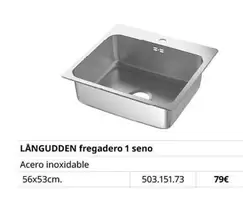 Oferta de Langudden Fregadero 1 Seno por 79€ en IKEA