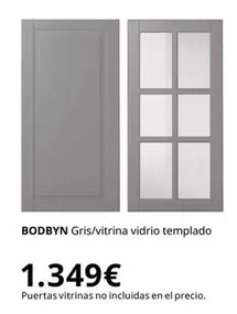 Oferta de Vitrina - Bodgyn - Gris/ Vidrio Templado por 1349€ en IKEA