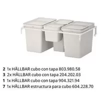 Oferta de Hâllant Cubo Con Tapa en IKEA