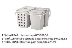 Oferta de Hallbar Cubo Con Tapa por 803980,6€ en IKEA