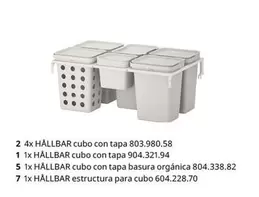 Oferta de Halbar Cubo Con Tapa por 803980,6€ en IKEA