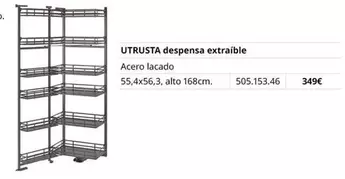 Oferta de Utrusta Despensa Extraíble por 349€ en IKEA