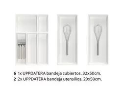 Oferta de Uppdatera - 6 x  Bandeja Cubiertos. 32x50cm. 2 x  Bandeja Utensilios. 20x50cm. en IKEA