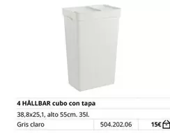 Oferta de Claro - 4 Hallbar Cubo Con Tapa por 15€ en IKEA