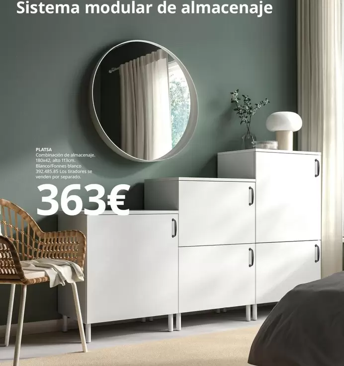 Oferta de Blanco - Sistema Modular De Almacenaje por 363€ en IKEA