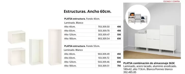 Oferta de Blanco - Estructuras Ancho 60cm en IKEA