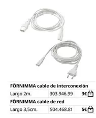 Oferta de Fórnimma Cable De Interconexion por 3€ en IKEA