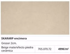 Oferta de Skararp - Encimera por 499€ en IKEA