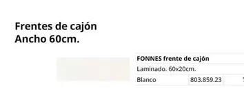 Oferta de Blanco - Fontes De Cajón en IKEA