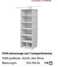 Oferta de Stik Almacenaje Con 7 Compartimentos por 11€ en IKEA