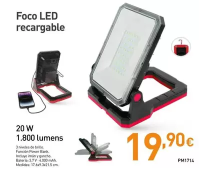 Oferta de Lumens - Foco Led Recargable por 19,9€ en Mi Bricolaje