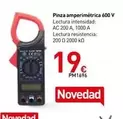 Oferta de Pinza Amperimétrica 600 V por 19€ en Mi Bricolaje