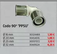 Oferta de Press-Fitting Codo 90° 'PPSU' por 1,3€ en BAUHAUS