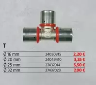 Oferta de Press-Fitting T por 2,2€ en BAUHAUS