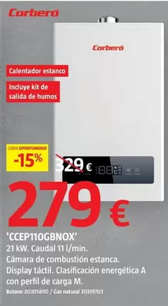 Oferta de Carbero - 'CCEP110GBNOX' por 279€ en BAUHAUS